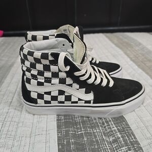 Vans Checkered Black and White High-Tops Mens 5.5 Womens 7